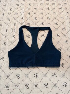 Alo Yoga Blue V Neck sports bra size small